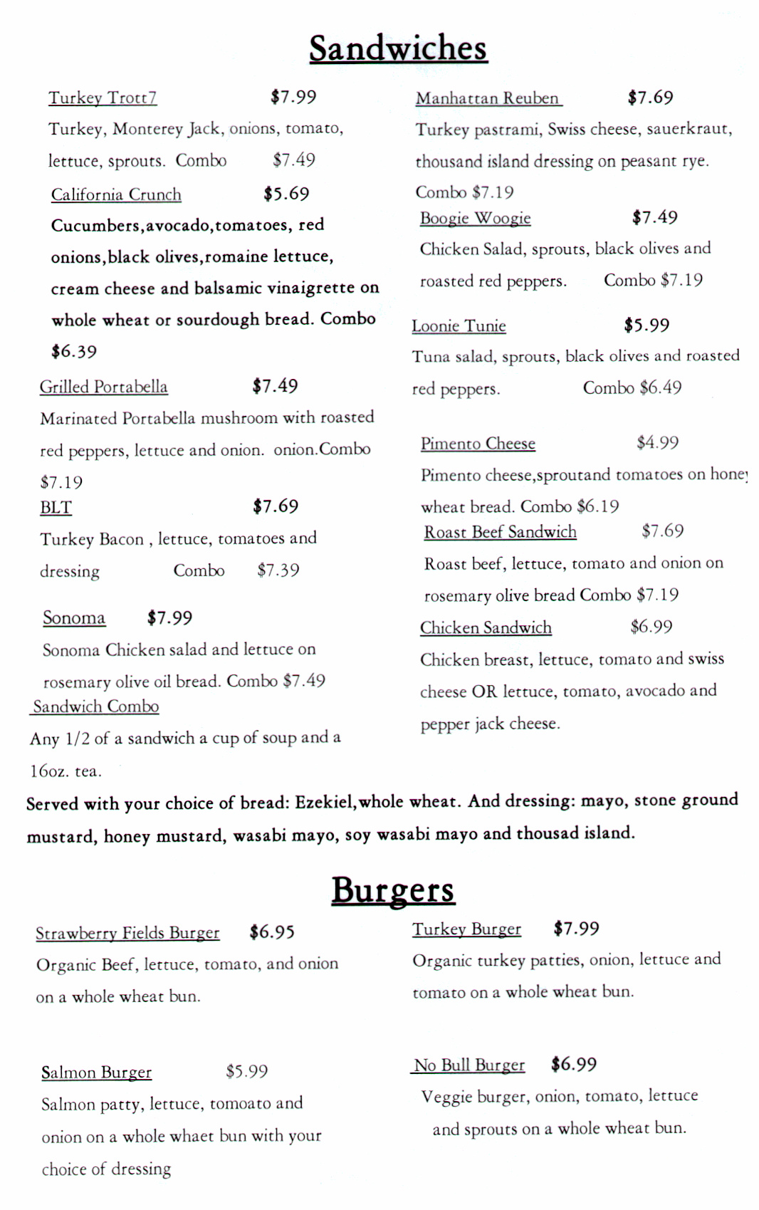 Strawberry Fields Menu – Midland Menus