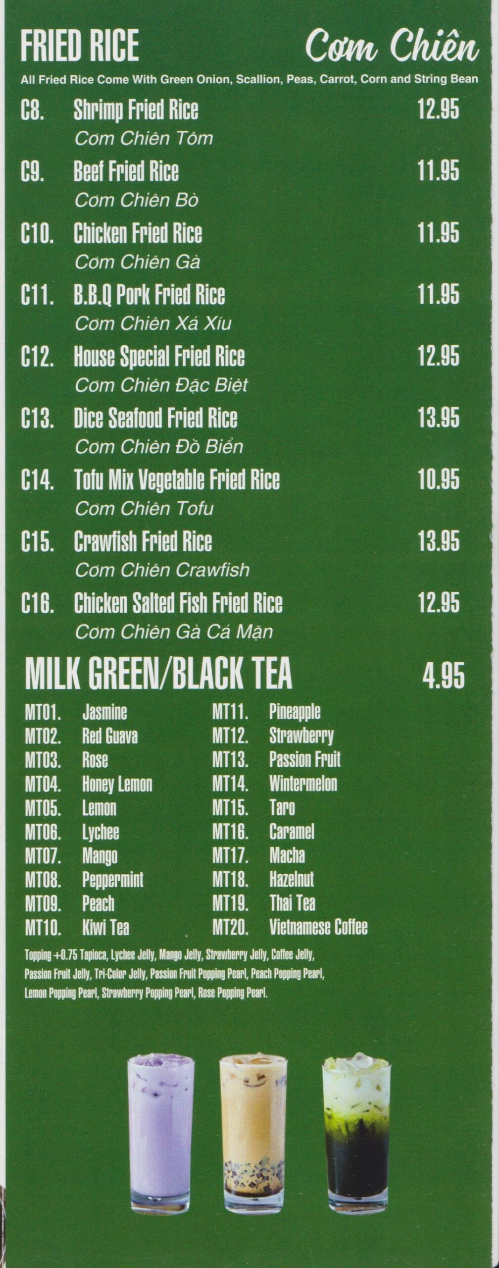 I luv pho menu midland menus