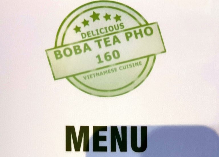 Tasty 160 Pho & Boba Tea – Menu