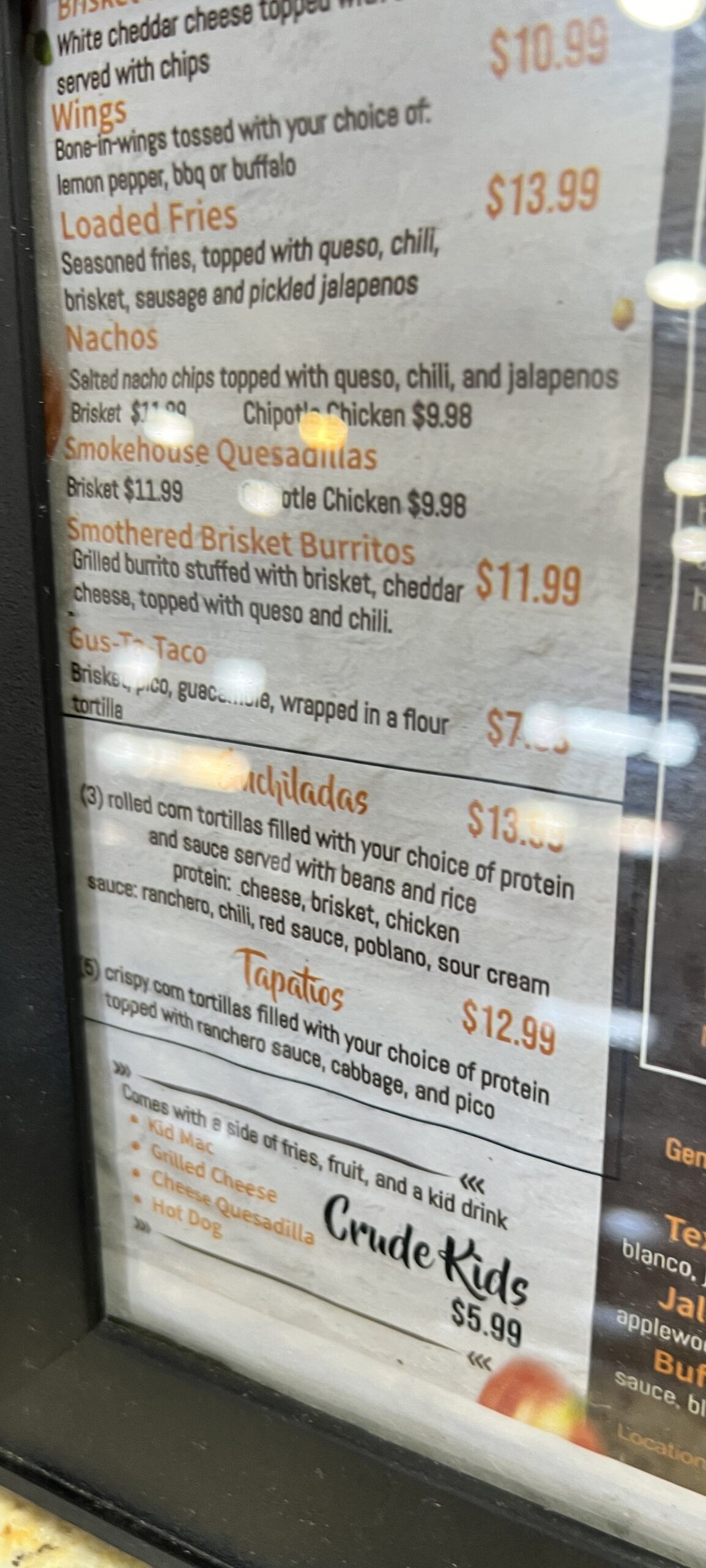 Crude Food BBQ - Menu - Midland - Midland Menus