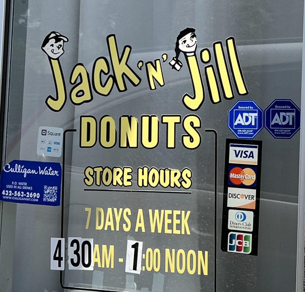 Jack ‘N’Jill Donut’s – Menu – Midland – Midland Menus